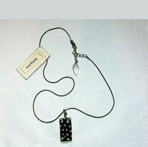 NWT Coldwater Creek Sterling Silver Glass Feather